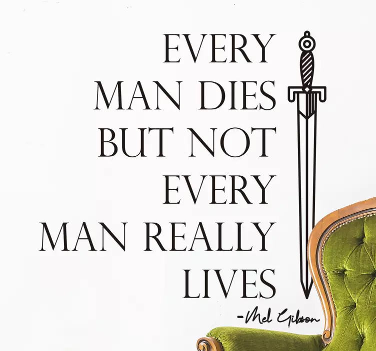 Mel Gibson quote sticker! - TenStickers