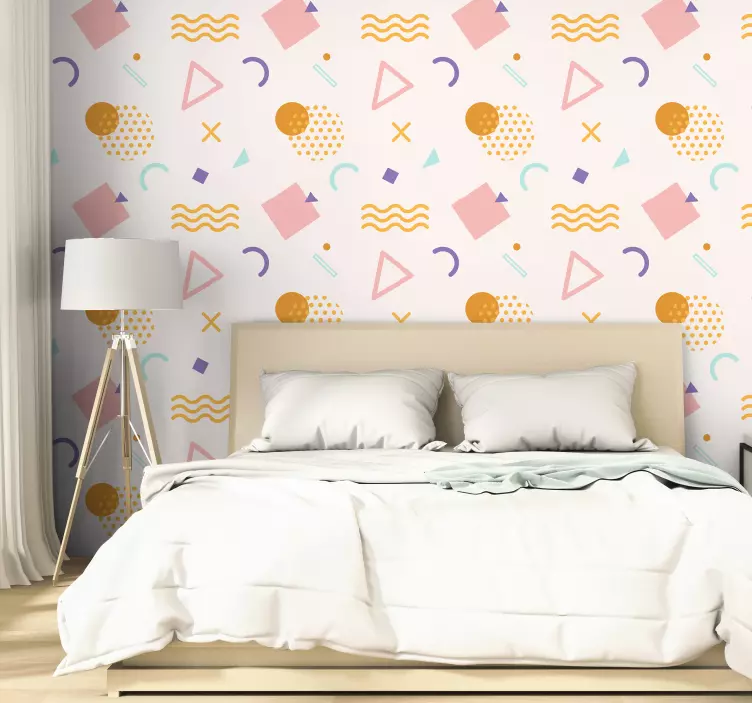Memphis Wall Mural sticker - TenStickers