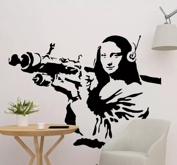 Mona lisa artwork wall sticker - TenStickers