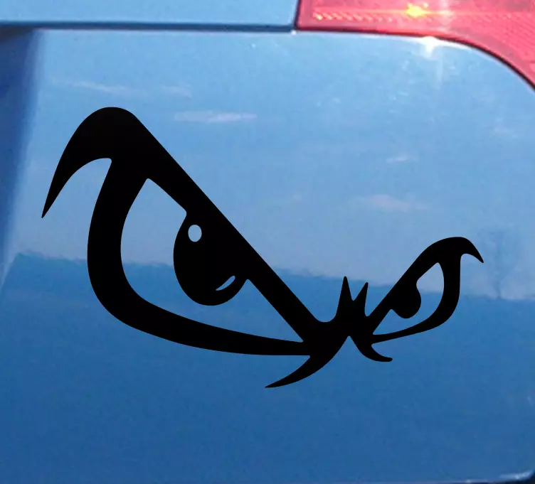 Monocolor frightening eyes design car sticker - TenStickers