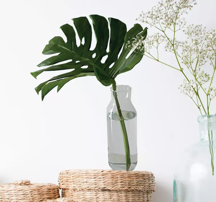 Monstera in a jar plant wall sticker - TenStickers