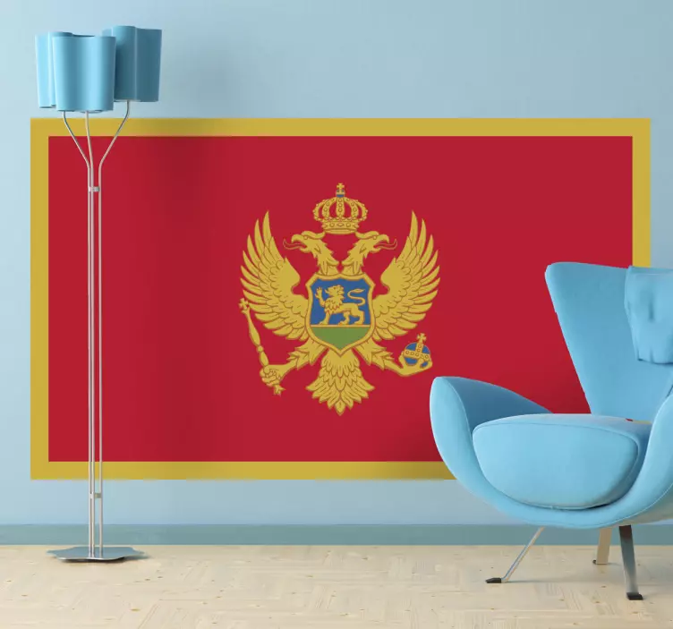 Montenegro National Emblem flag sticker - TenStickers
