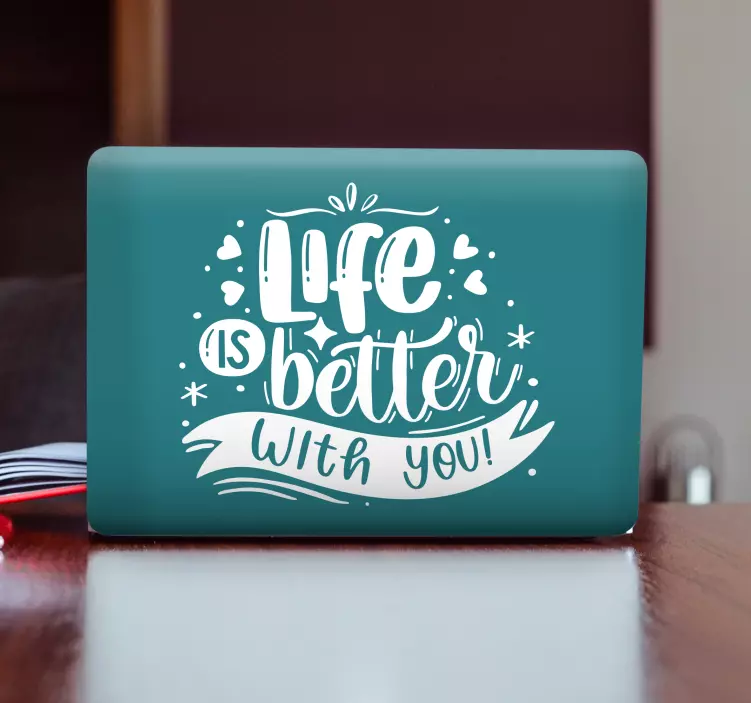 Motivational Life Statement laptop skin - TenStickers