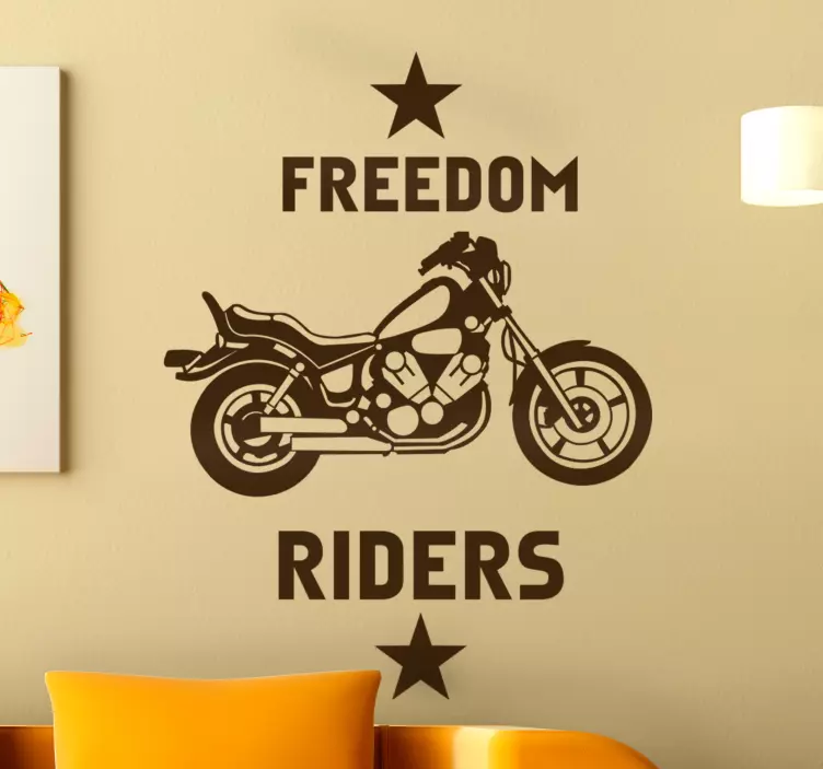 Motorbike Chopper Freedom Stickers Vehicle Sticker - TenStickers