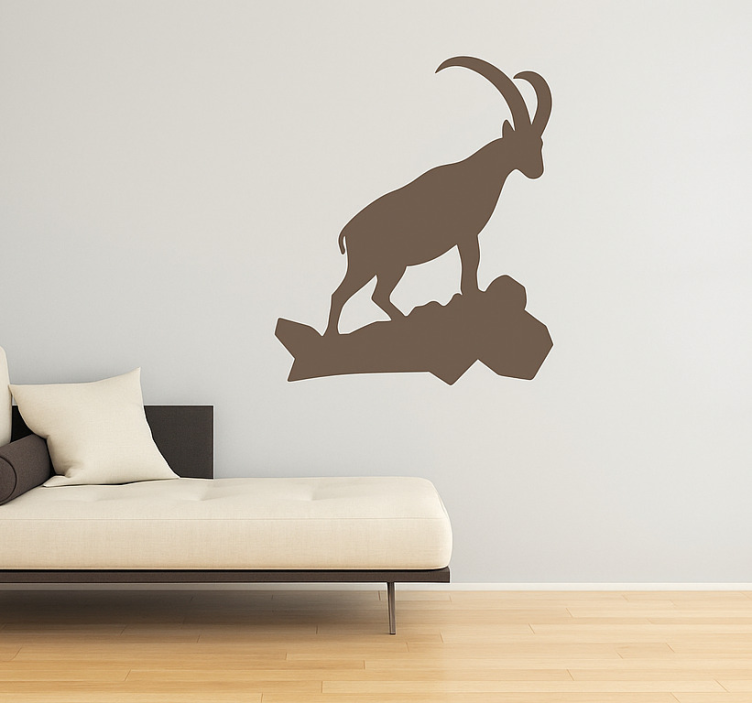 Mountain goat walking wall sticker - TenStickers