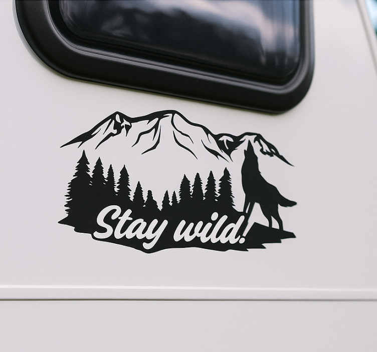 "Stay wild!" campervan decal - TenStickers
