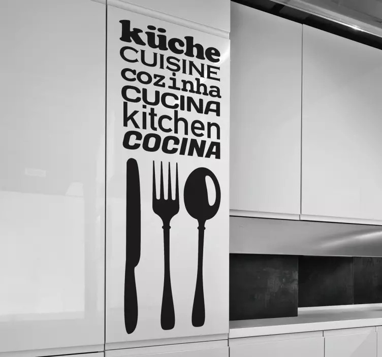 Multi Lingual Kitchen Sticker - TenStickers