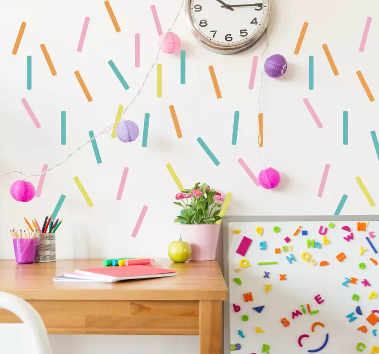 Multicoloured Confetti Wall Sticker - TenStickers
