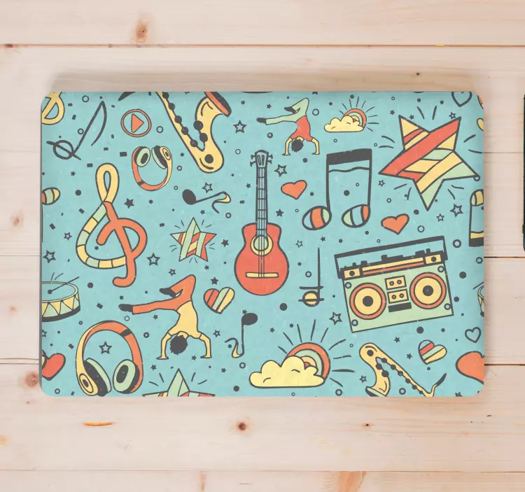 Musical Pattern Design laptop skin - TenStickers