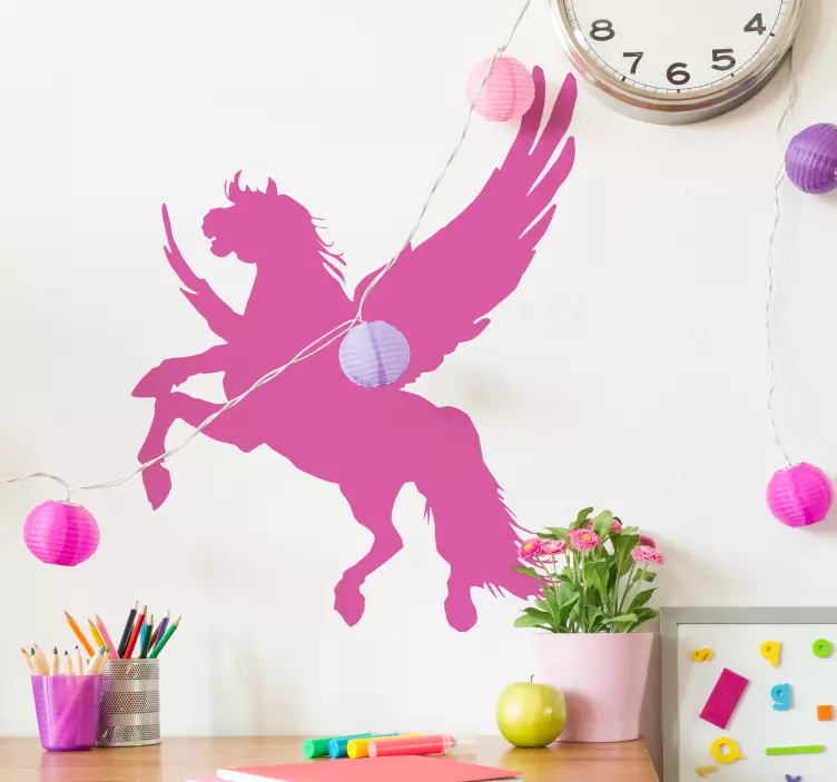 Mythical Horse Silhouette fairy tale sticker - TenStickers