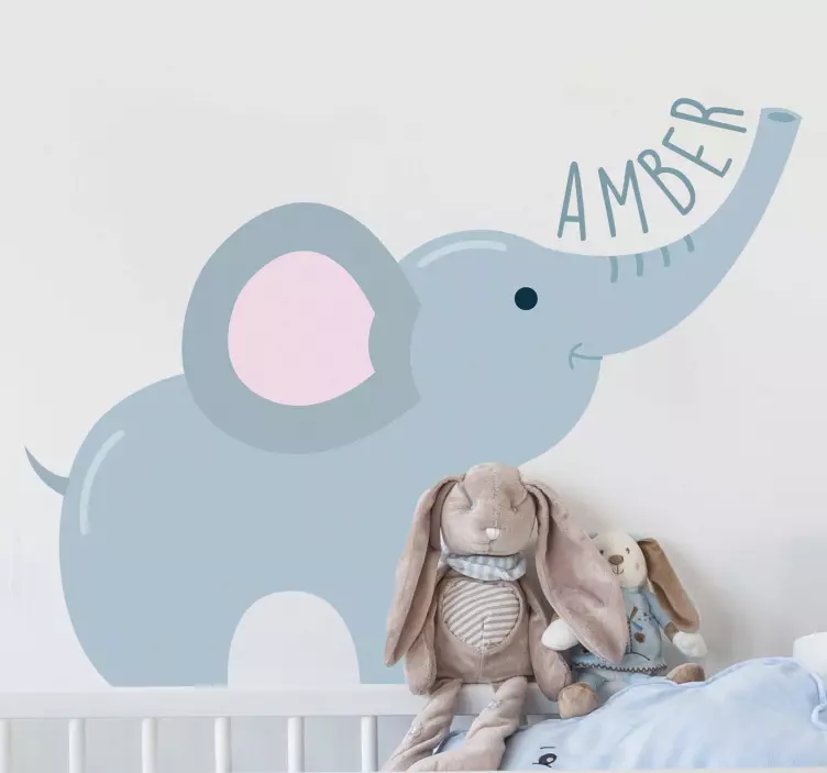Named elephant wild animal decal - TenStickers