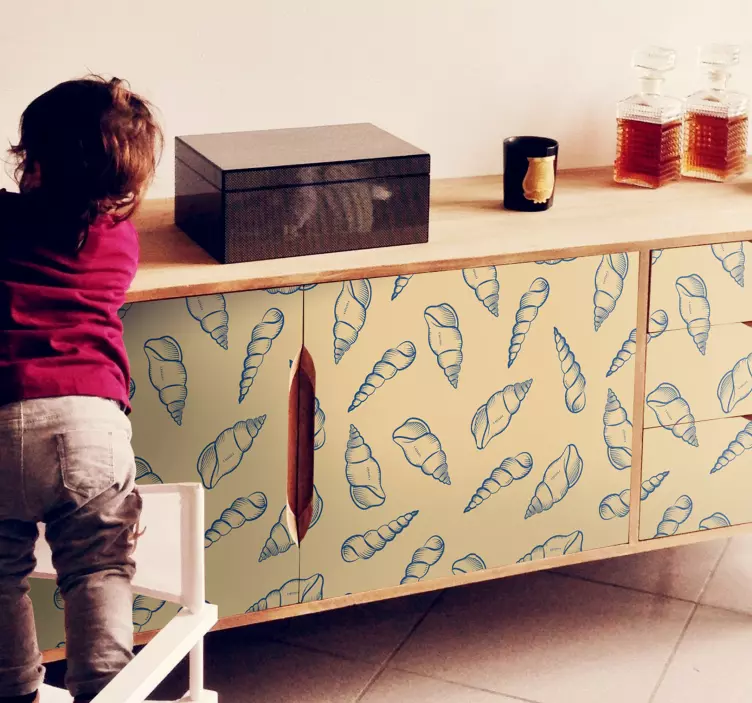 Nature wall sticker shell motif design - TenStickers