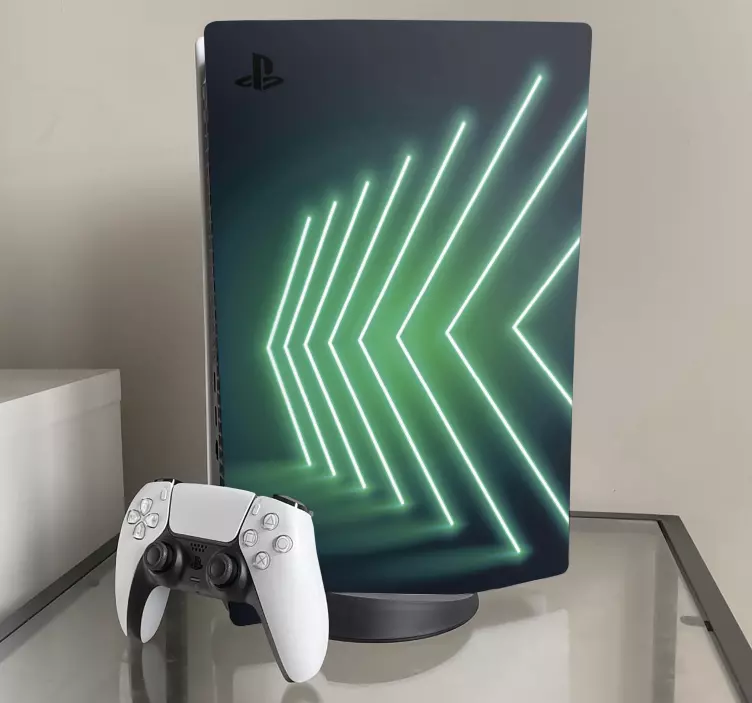 Neon lights arrows PS5 stickers - TenStickers