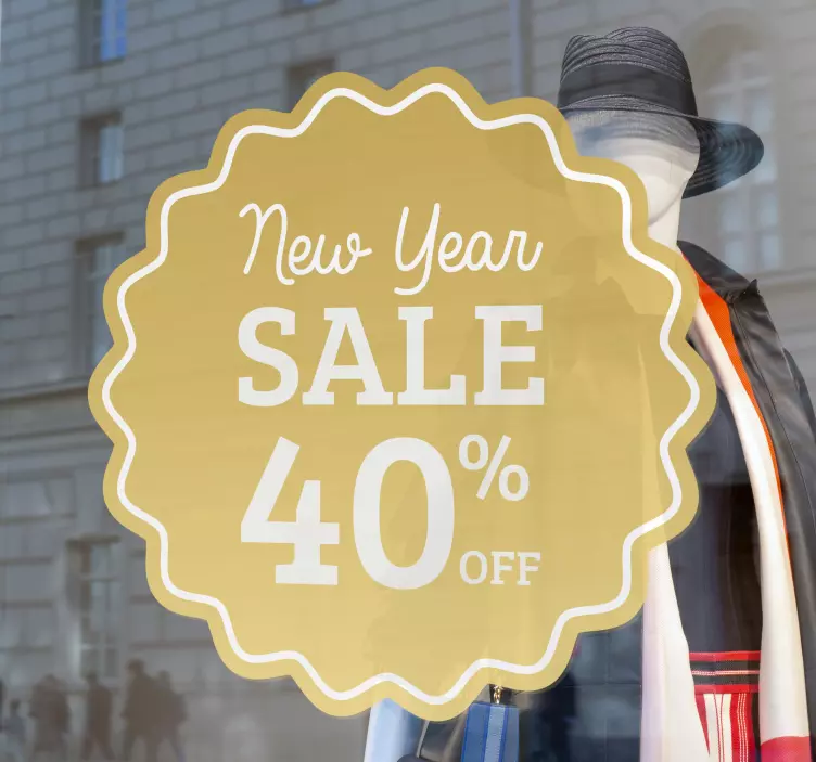 New Year best offer sale sticker - TenStickers