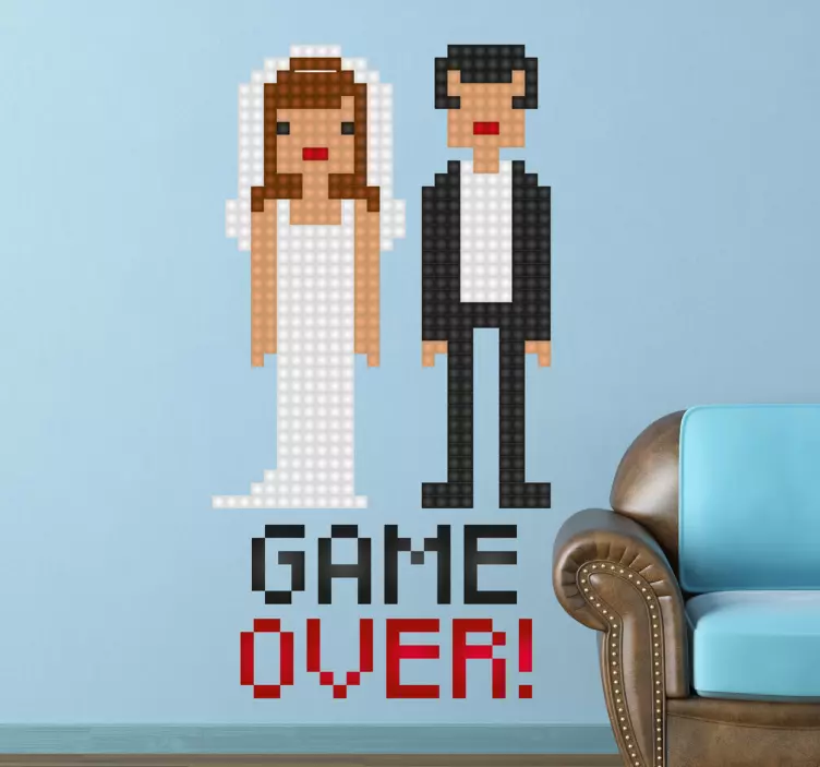 Newlywed Game Over Sticker - TenStickers