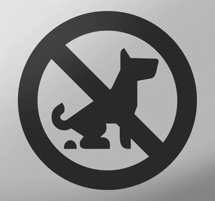 No Dog Poop Sign Sticker - TenStickers