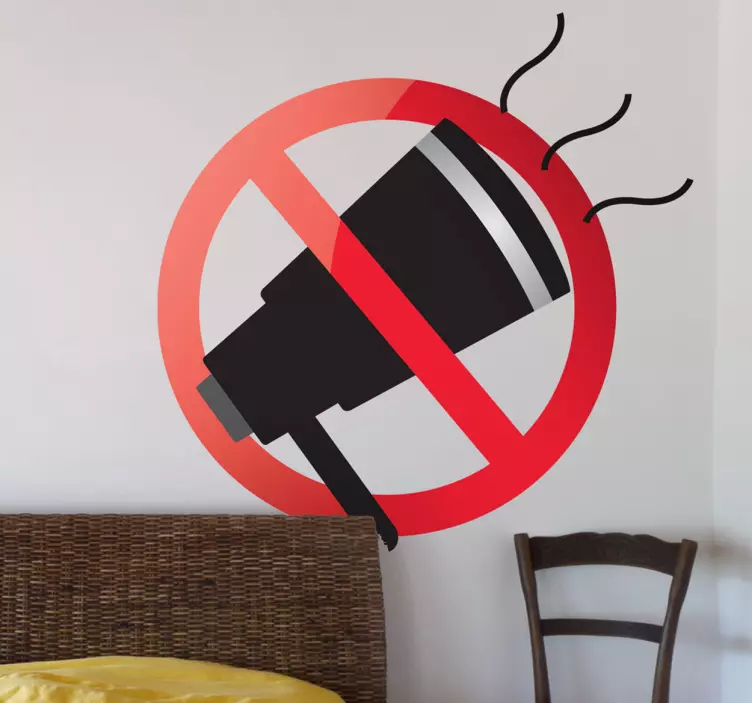 No Noise Sign Wall Sticker - TenStickers
