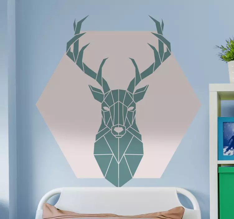 Nordic stag animal wall sticker - TenStickers