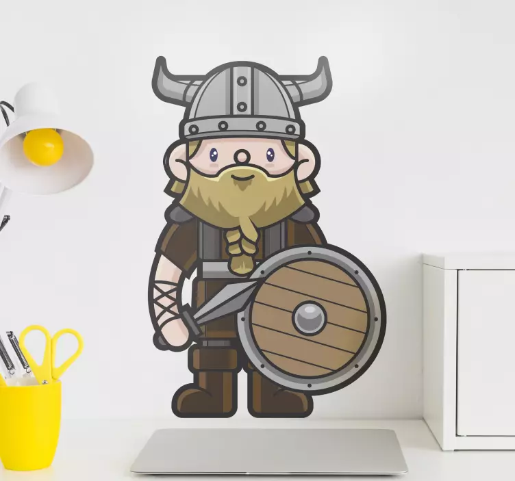 Norse fighter figure wall sticker - TenStickers