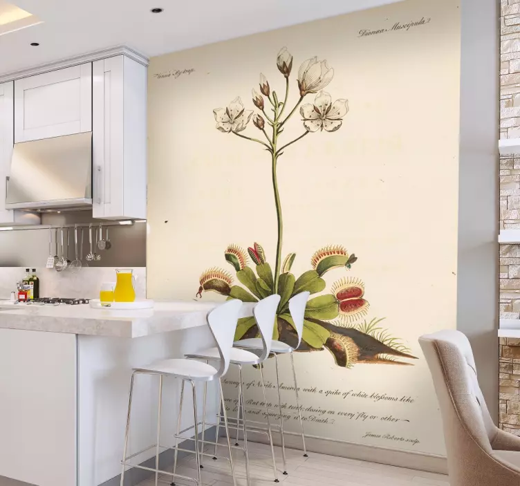 Old Botany Flower Sticker - TenStickers