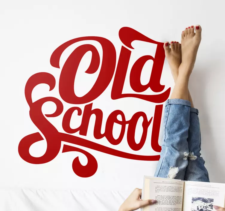 Old School  text wall sticker - TenStickers