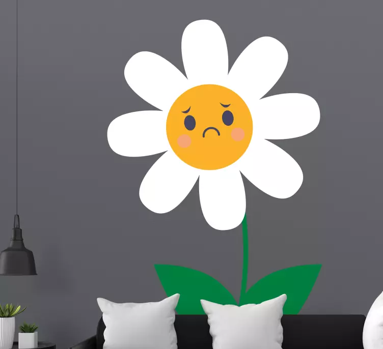 One sad daisy flower flower wall sticker - TenStickers