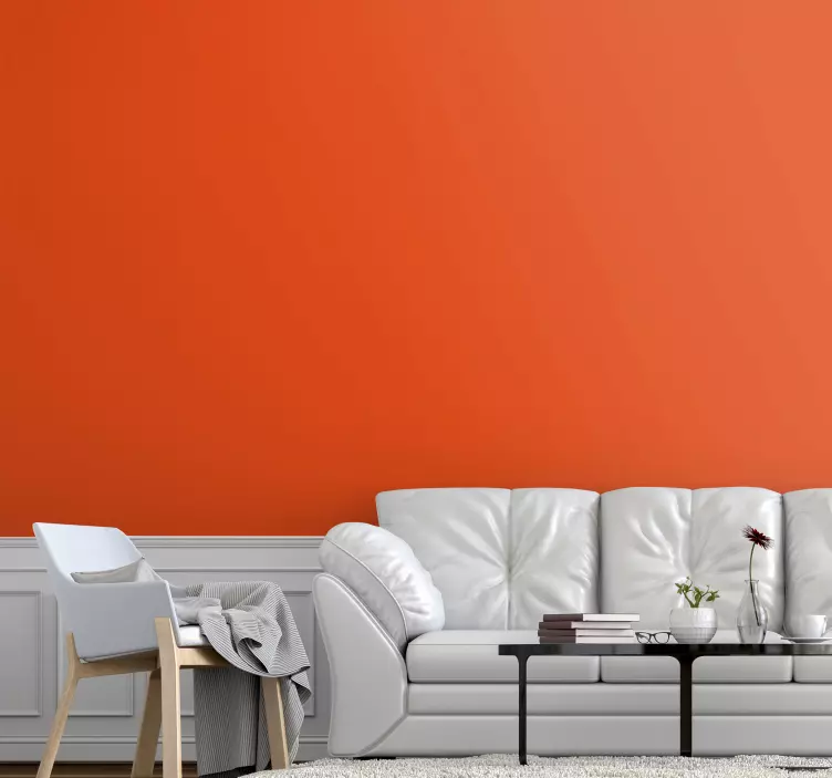 Orange plain vinyl wall sheet - TenStickers