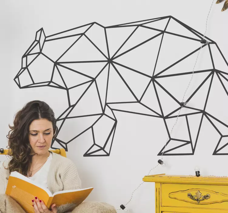 Origami Bear Wall Sticker - TenStickers