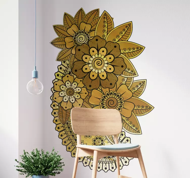 Paisley Indian style decoration wall sticker - TenStickers