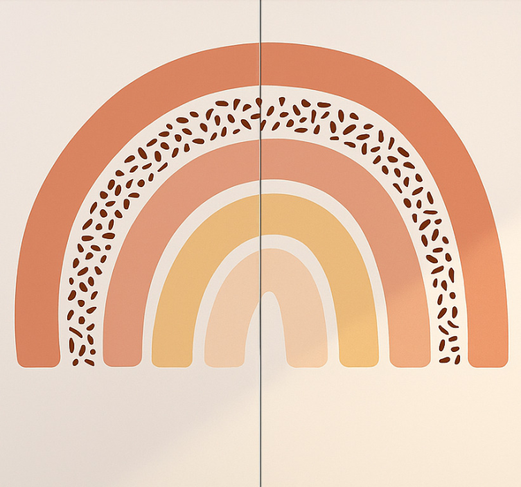 Paster half rainbow furniture sticker - TenStickers