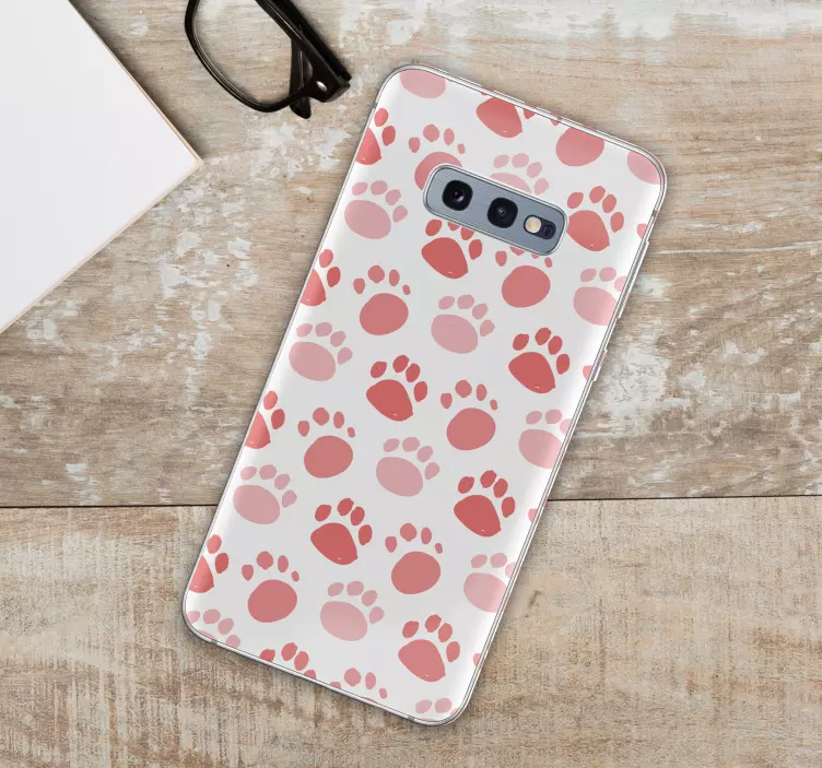 Paw Print Pattern Samsung stickers - TenStickers