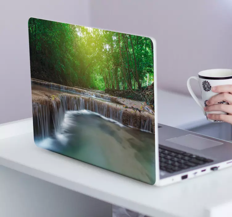 Peaceful Forest Laptop Sticker - TenStickers