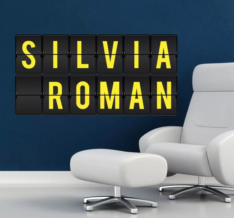 Personalised Airport Panel Wall Sticker - TenStickers
