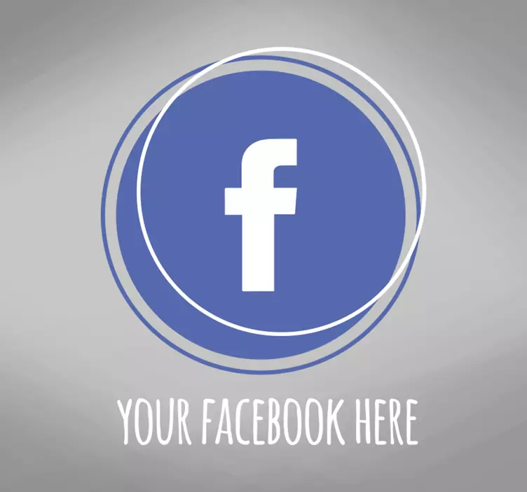 Personalised circle Facebook window sticker - TenStickers