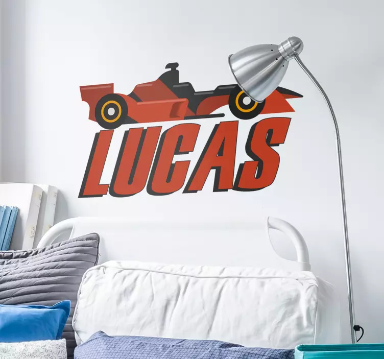 Personalised F1 Car Wall Sticker - TenStickers