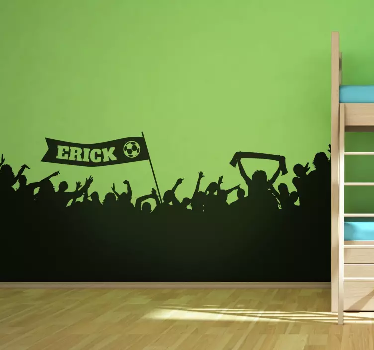 Personalised Football Fans Wall Decal - TenStickers