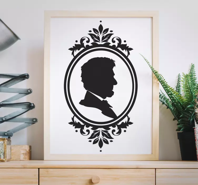Personalised Portrait Frame Sticker - TenStickers