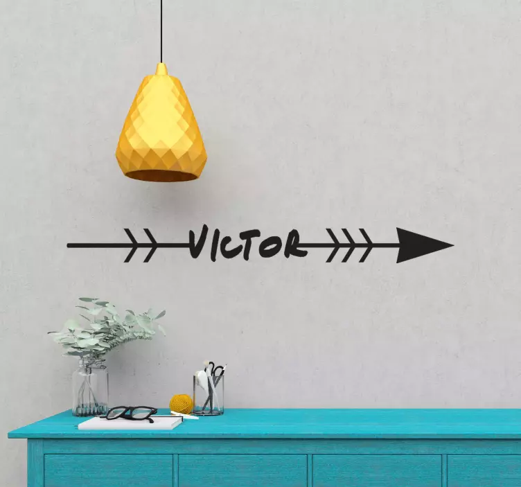 Personalized Arrow Direction quote sticker - TenStickers