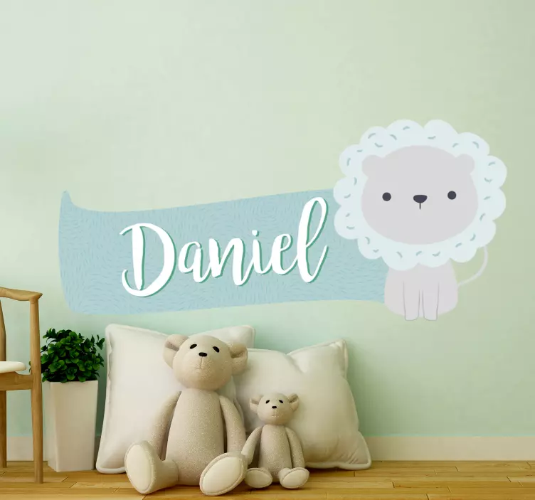 Personalized Cute Lion Design wall stickers for kid - TenStickers