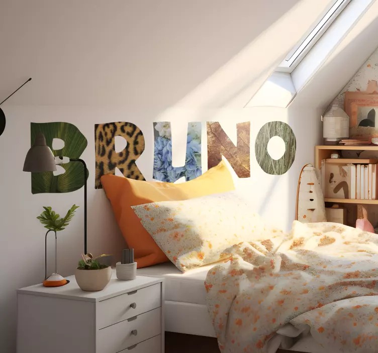 Personizable Jungle Letters Wall Sticker - TenStickers
