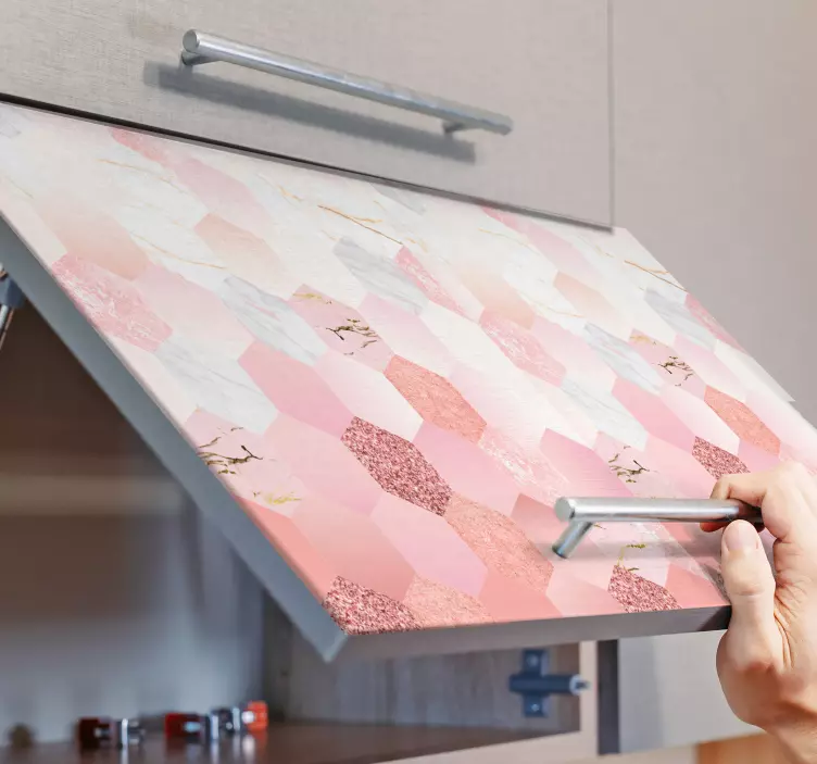 Pink marble for furniture sticker - TenStickers