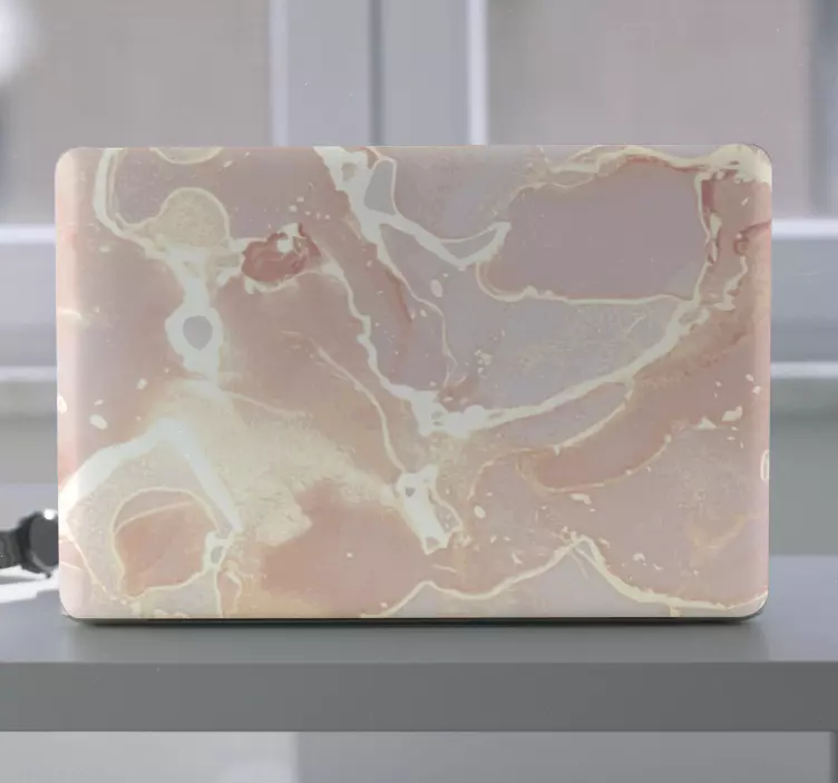 Pink marble theme laptop skin - TenStickers