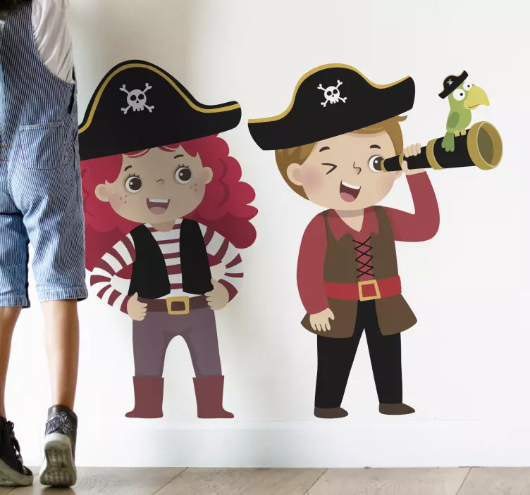 Pirate assault illustration sticker - TenStickers