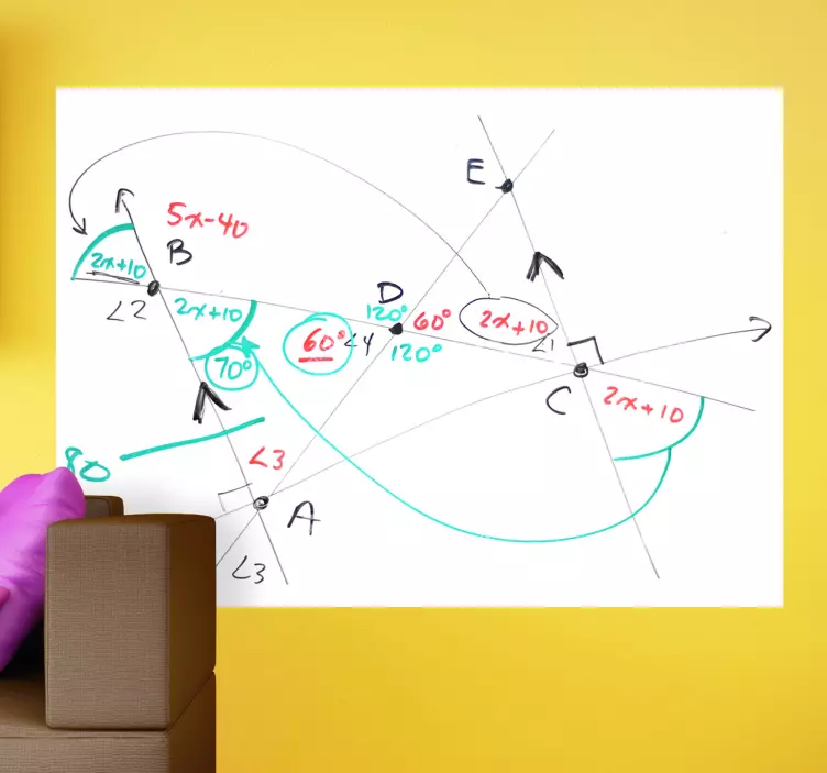 Plain Whiteboard Surface Sticker - TenStickers