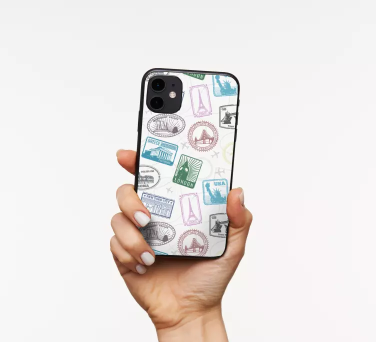 Plane tickets iPhone sticker - TenStickers