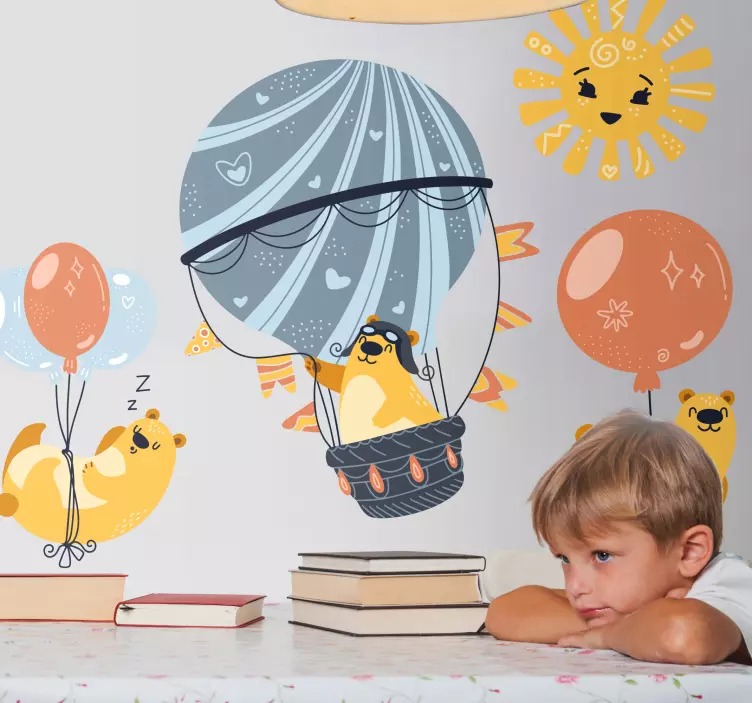 Playful Balloon Adventure wall stickers for kid - TenStickers