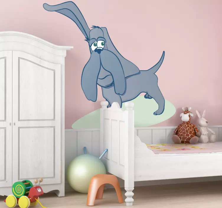 Playful Cartoon Canine pet wall art - TenStickers