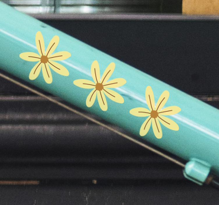 Pointed flowers bike sticker - TenStickers