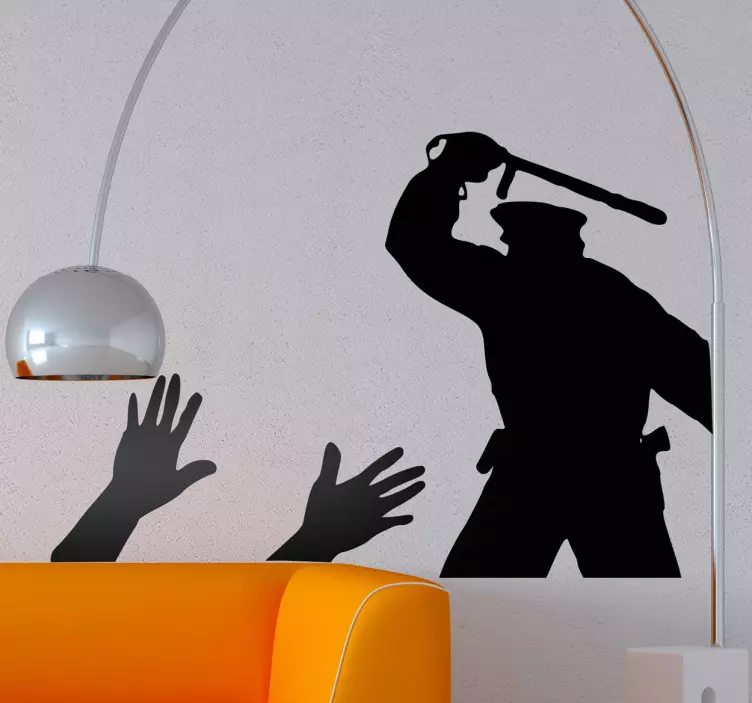 Police Brutality Wall Sticker - TenStickers