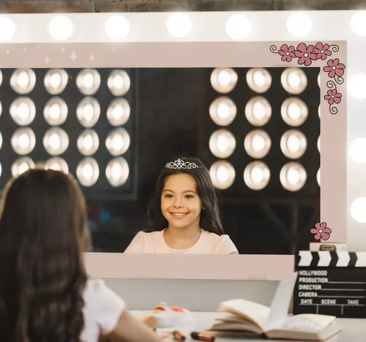 Porcupine and daisy  mirror sticker - TenStickers